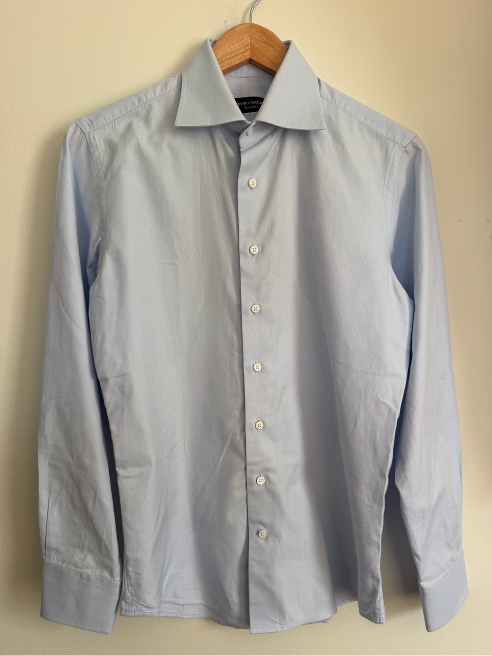 Spier & Mackay button down long sleeve dress shirt light blue men’s 14.5/33